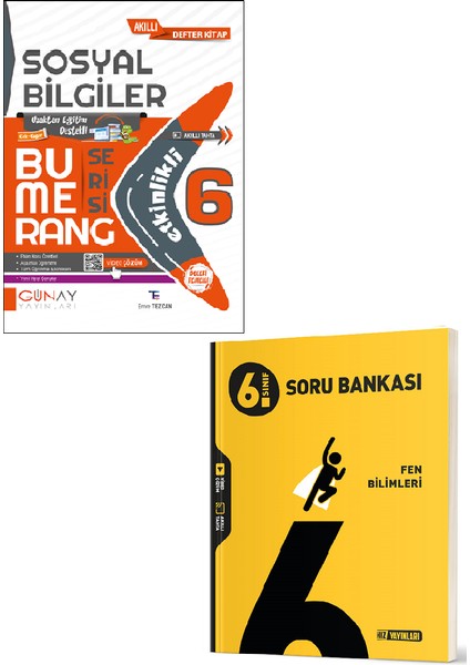 6. Sınıf Bumerang Sosyal Bilgiler - Hız Yayınları 6. Sınıf Fen Bilimleri Soru Bankası