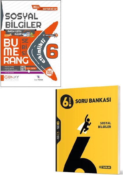 6. Sınıf Bumerang Sosyal Bilgiler - Hız Yayınları 6. Sınıf Sosyal Bilgiler Soru Bankası