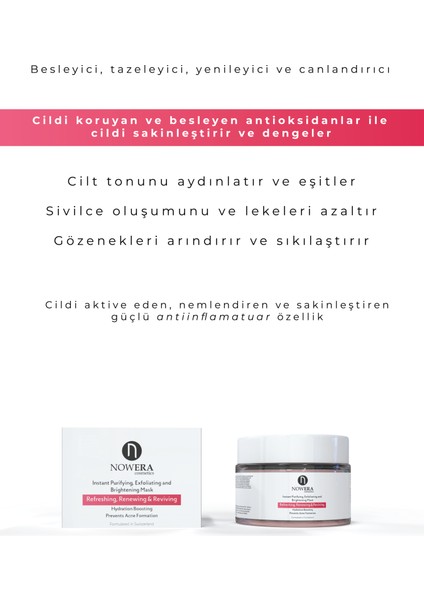 Cilt Arındırıcı, Aydınlatıcı Aha Bha Peeling Etkili Niasinamid Cilt Maskesi, Jel fiyatları