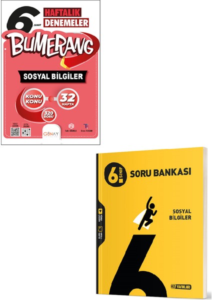 6. Sınıf Bumerang 32 Hafta Deneme Sosyal Bilgiler - Hız Yayınları 6. Sınıf Sosyal Bilgiler Soru Bankası