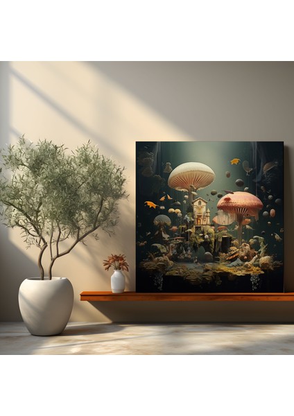 Bohem Rüya Manzarası Kanvas Tablo - Bohem, Kanvas Tablo, Duvar Dekorasyonu, Kanvas Tablo Duvar Sanatı, 30X30