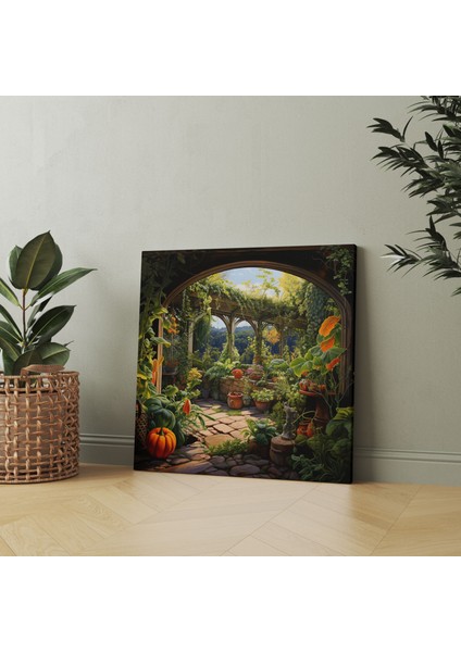 Ilaçlı Bitki Bahçesi Kanvas Tablo - Ilaç, Şifalı Bitki Bahçesi, Canlı Renkler, Ev Dekorasyonu, 30X30 modelleri