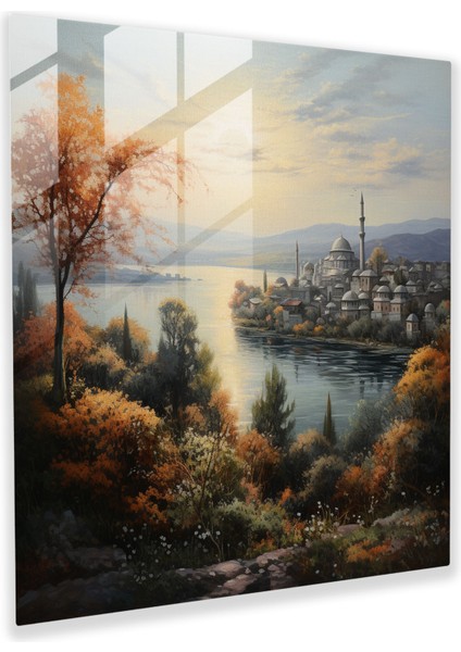 Osmanlı Cam Baskı - Osmanlı Imparatorluğu, Ev Dekorasyonu, Osmanlı Manzaraları, Cam Baskı, 30X30