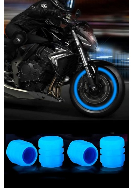 Bisiklet Sibop Kapağı Seti Renkli Gece Parlayan Jant Işığı Sibob Kapak 4 Adet fiyatları