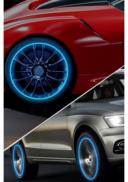 Bisiklet Sibop Kapağı Seti Renkli Gece Parlayan Jant Işığı Sibob Kapak 4 Adet modelleri