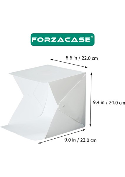 20X20CM Profesyonel Işıklı Taşıma Çantalı Ürün Fotoğraf Çekim Standı - FC629