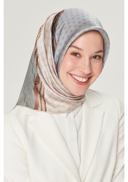 Nostalji Serisi Twill Ipek Eşarp 8519D 35