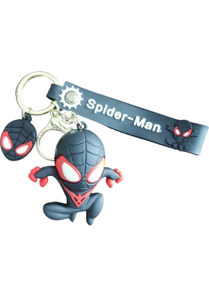Siyah Spiderman Anahtarlık & Çanta Süsü / Black Spiderman Keychain