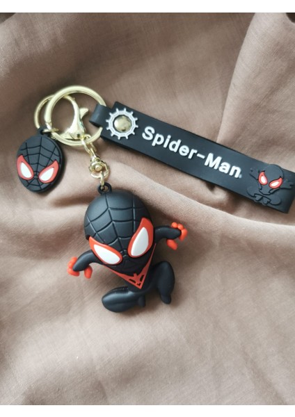 Siyah Spiderman Anahtarlık & Çanta Süsü / Black Spiderman Keychain