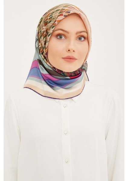 Nostalji Serisi Twill Ipek Eşarp 8934D 26