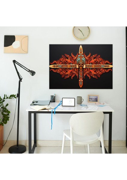 Antik Silahlar Kanvas Tablo - Aztek Macuahuitl Duvar Tablosu - Antik Silahlar, Kanvas Tablo, Akrilik Tablo, Duvar Sanatı, 50X30 fiyatları