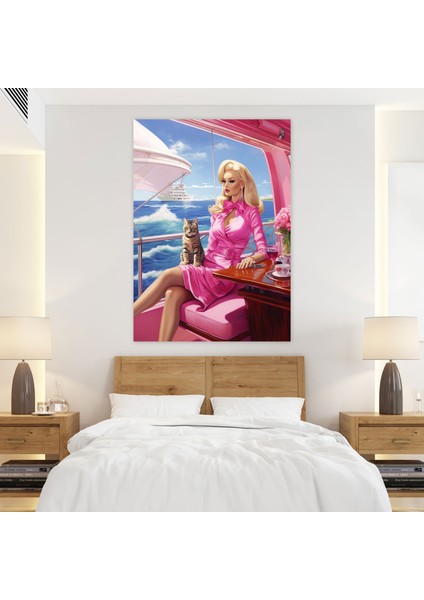 Barbie Okyanus Mutluluğu Kanvas Tablo - Barbie, Okyanus, Lüks Yat, Yağlıboya Tablo, 30X50 modelleri