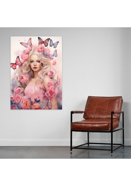 Barbie Kanvas Tablo - Büyüleyici Bahçe - Barbie, Suluboya, Barbie, Duvar Süslemesi, 30X50