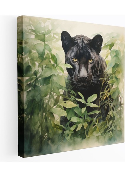 Kara Panter Duvar Sanatı - Kara Panter, Yumuşak, Ruhani, Kanvas, 30X30