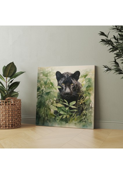 Kara Panter Duvar Sanatı - Kara Panter, Yumuşak, Ruhani, Kanvas, 30X30 modelleri