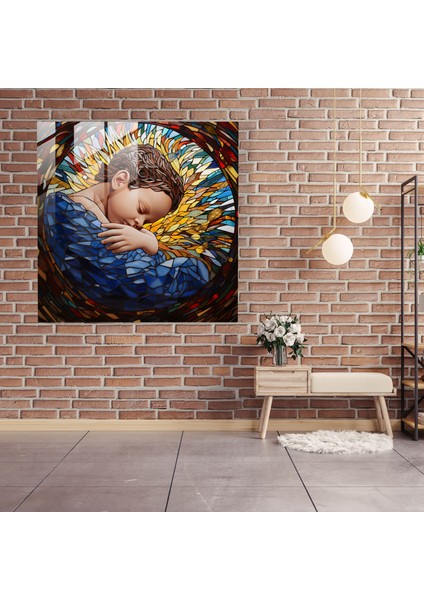 Serene Born Glass Baskı - Born, Vitray Mozaik, Modern Sanat, Cam Baskı, 30X30 modelleri