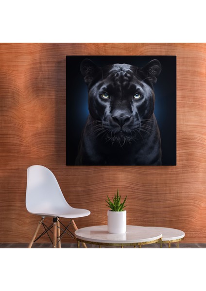 Yakın Çekim Kara Panter Kanvas Tablo - Kara Panter, Portre, Duvar Süsleme, Kanvas Tablo, 30X30 modelleri