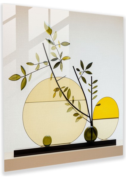 Limon Ağacı Serenity Cam Tablo - Limon Ağacı, Minimalist Resim, Cam Baskı, Duvar Dekorasyonu, 30X30