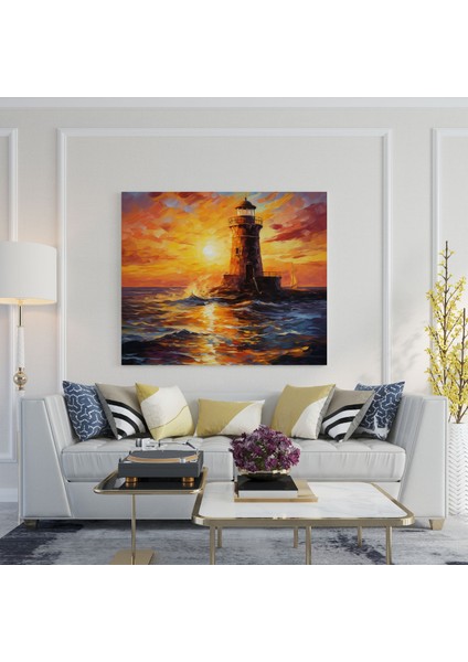 Empresyonist Gün Batımı Kız Kulesi Duvar Tablosu - Kız Kulesi, Kız Kulesi, Duvar Sanatı, Gün Batımı, 30X30 modelleri