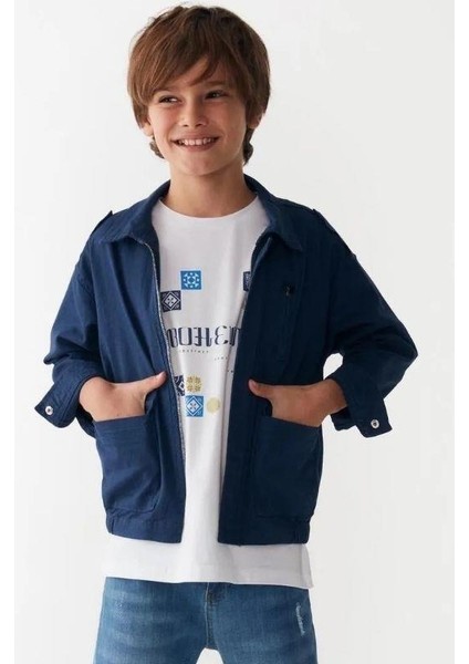 Çocuk Pamuklu Mevsimlik Cepli Ceket modelleri