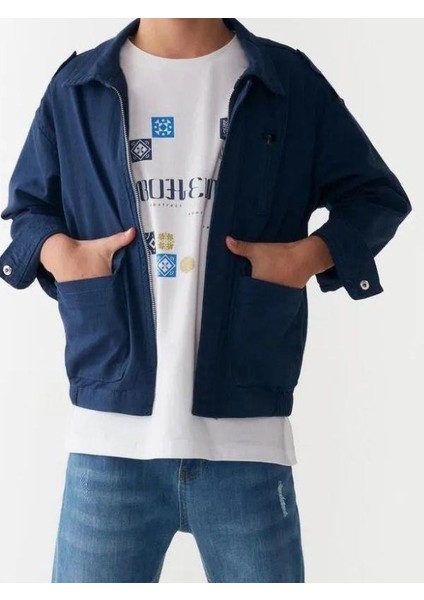 Çocuk Pamuklu Mevsimlik Cepli Ceket indirimleri