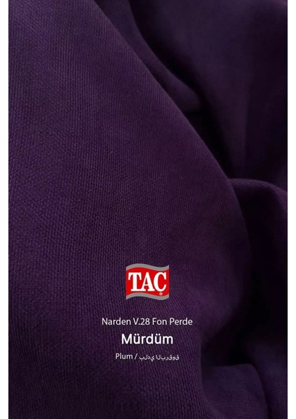 Rech Home Taç Mürdüm Fon Perde Pilesiz - Narden Soft Fon Perde V28 modelleri