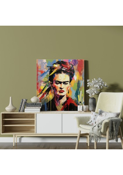 Frida Kahlo Kanvas Tablo - Soyut Ekspresyonist Resim - Frida Kahlo, Kanvas Tablo, Frida Kahlo, Kanvas Tablo, 30X30