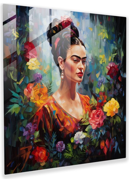 Frida Kahlo Cam Baskı - Frida Kahlo, Cam Duvar Sanatı, Modern Sanat, Cam Sanatı, 30X30