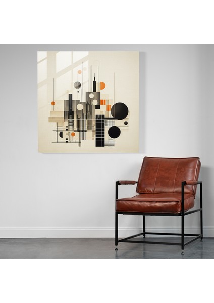 Şık Cam Baskı: Minimalist Geometrik Metropolis Cam Duvar Sanatı, 30X30 fiyatları