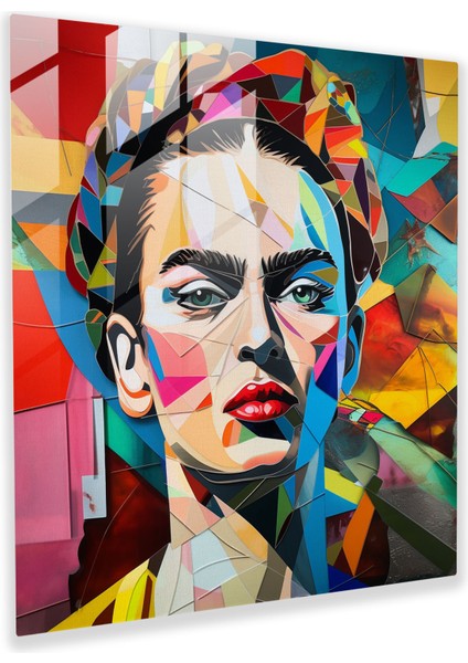 Frida Kahlo Cam Baskı - Frida Kahlo, Kolaj, Frida Kahlo, Duvar Süslemesi, 30X30