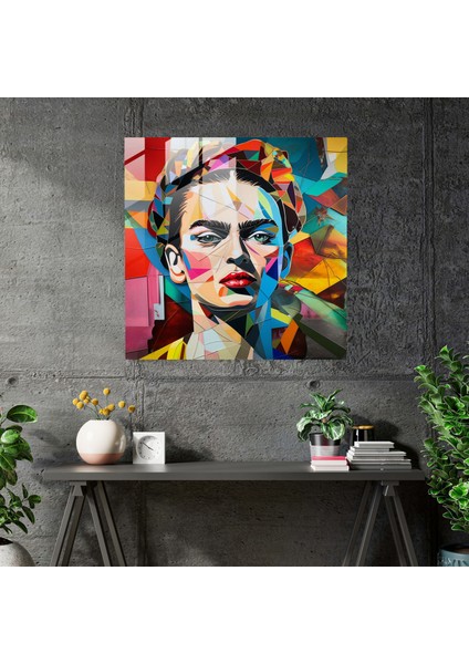 Frida Kahlo Cam Baskı - Frida Kahlo, Kolaj, Frida Kahlo, Duvar Süslemesi, 30X30
