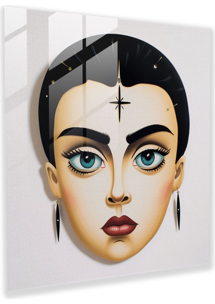 Frida Kahlo Cam Baskı - Frida Kahlo, Cam Baskı, Cam Duvar Sanatı, Frida Kahlo, 30X30
