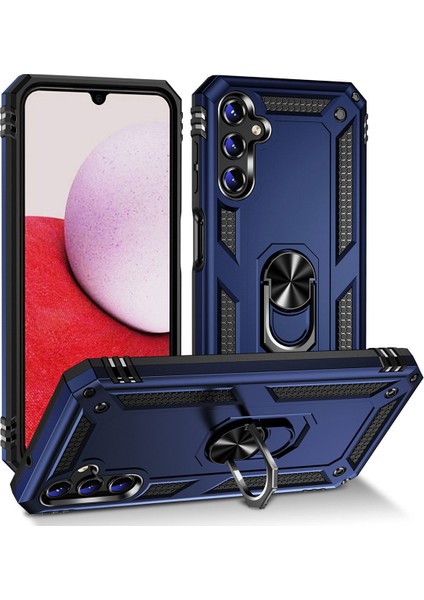 Samsung Galaxy A14 Kılıf Vega Tank Sert Yüzüklü Standlı Zırh Koruma Kapak