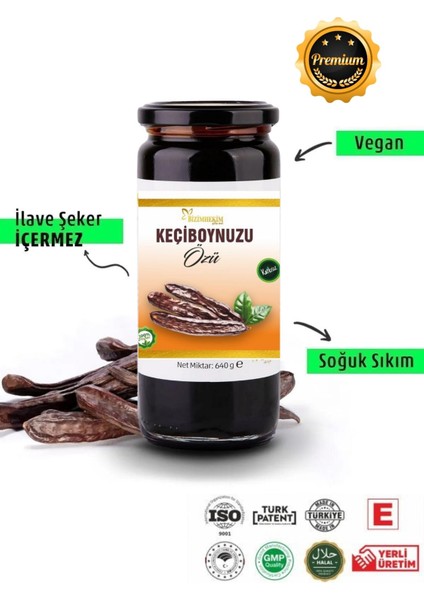 %100 Doğal Keçiboynuzu Özü 640 gr (Soğuk Sıkım) Koruyucusuz Keçiboynuzu Pekmezi