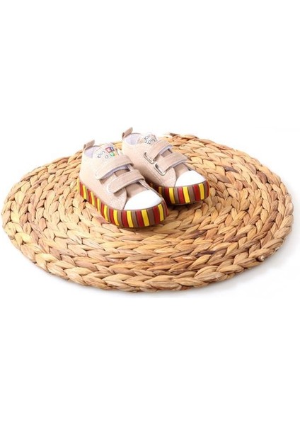 02851 Unisex Çocuk Bebe Renkli Keten Konvers Ayakkabı