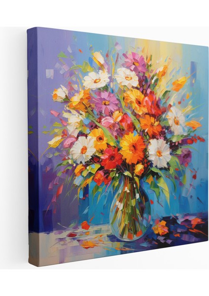 Renkli Buket Kanvas Tablo, 30X30