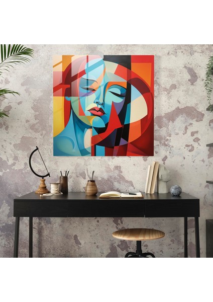Kübist Cam Baskı Ev ​​dekorasyonu, 30X30