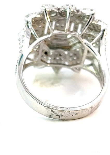 1,62 Ct 7,12 gr Çiçek Tasarım Pırlanta Yüzük modelleri
