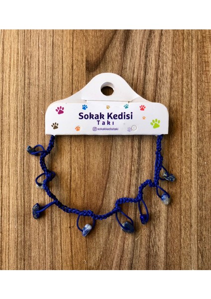 Doğal Sodalit Taşlı Ip Halhal