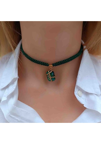 Yeşil Handmade Choker Kolye
