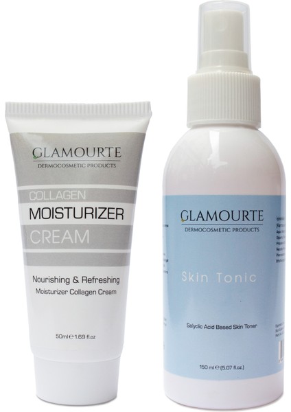 Leke Karşıtı & Anti-Aging Set; Nemlendirici Kolajen Krem 50ML + Cilt Toniği 150ML