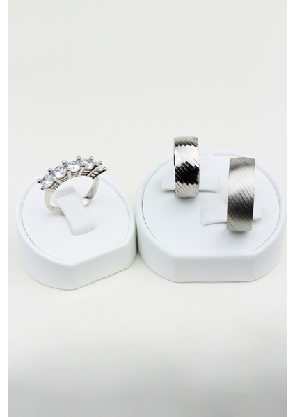 Trendy Ahenk 925 Ayar Gümüş Alyans, Nişan ve Söz Yüzüğü