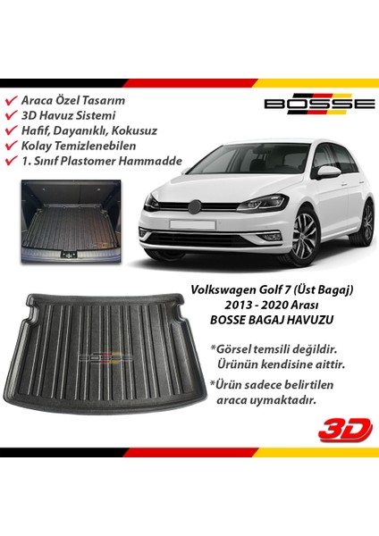 Vw Golf 7 Bagaj Havuzu Üst Bagaj Için 2013 2020 Arası Bosse