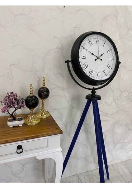 150 cm Dekoratif Tripod Ayaklı Metal Siyah Saat