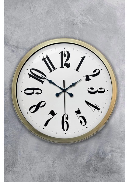 40 cm Metal Büyük Rakamlı Lüks Klasik Modern Duvar Saati