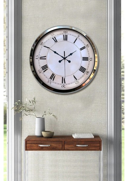 40 cm Metal Romen Rakamlı Eskitme Model Modern Dekoratif Lüks Duvar Saati fırsatları