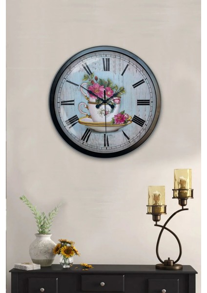 40 cm Metal Romen Rakamlı Mutfak Modeli Modern Dekoratif Lüks Duvar Saati