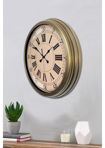 40 cm Metal Romen Rakamlı Retro Vintage Modern Dekoratif Lüks Duvar Saati fiyatları