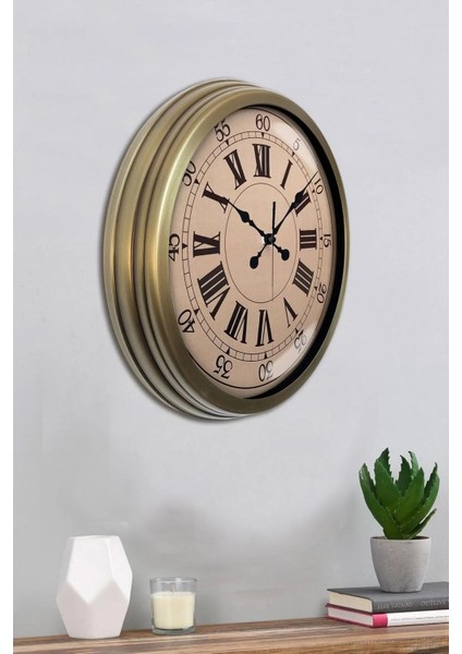 40 cm Metal Romen Rakamlı Retro Vintage Modern Dekoratif Lüks Duvar Saati modelleri