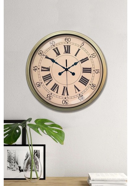 40 cm Metal Romen Rakamlı Retro Vintage Modern Dekoratif Lüks Duvar Saati fırsatları